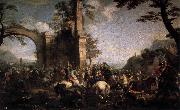 Jacques Courtois Battle between Christians and Moslems oil painting reproduction